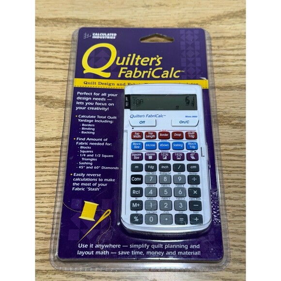 NEW Calculated Industries‎ Quilter’s FabriCalc Quilt Design & Fabric Estimator - Picture 1 of 7